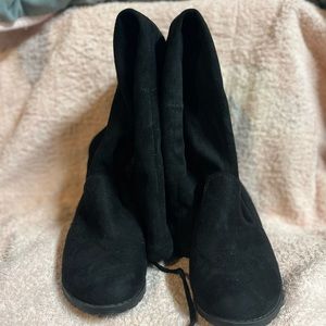 Knee high black boots